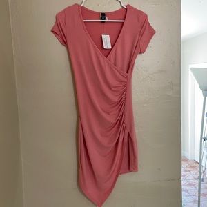 Coral bodycon dress (S)